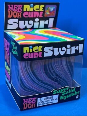Needoh Nice Cube Swirl Super Solid Squish - Purple